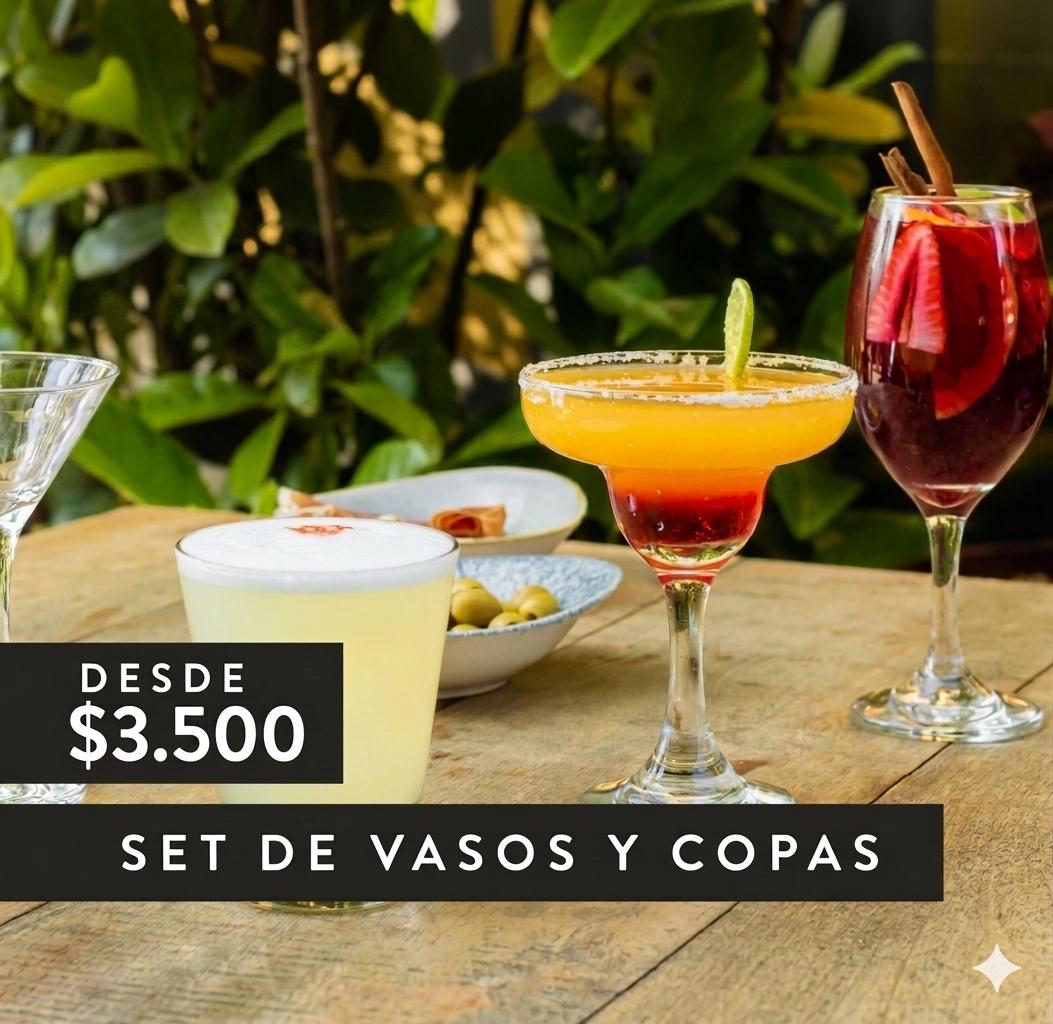 Set de copas y vasos
