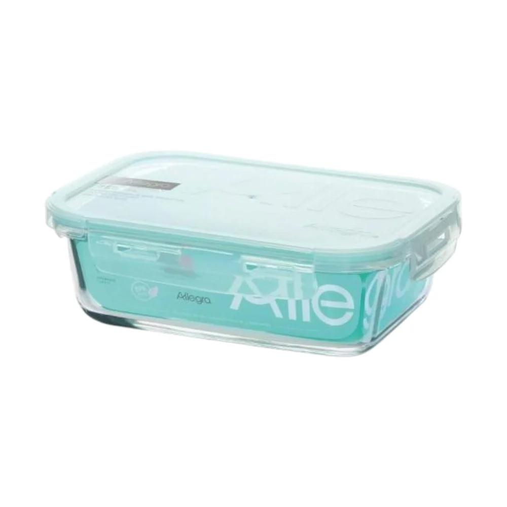 Contenedor Hermético de Vidrio Rectangular 1 Litro Allegra