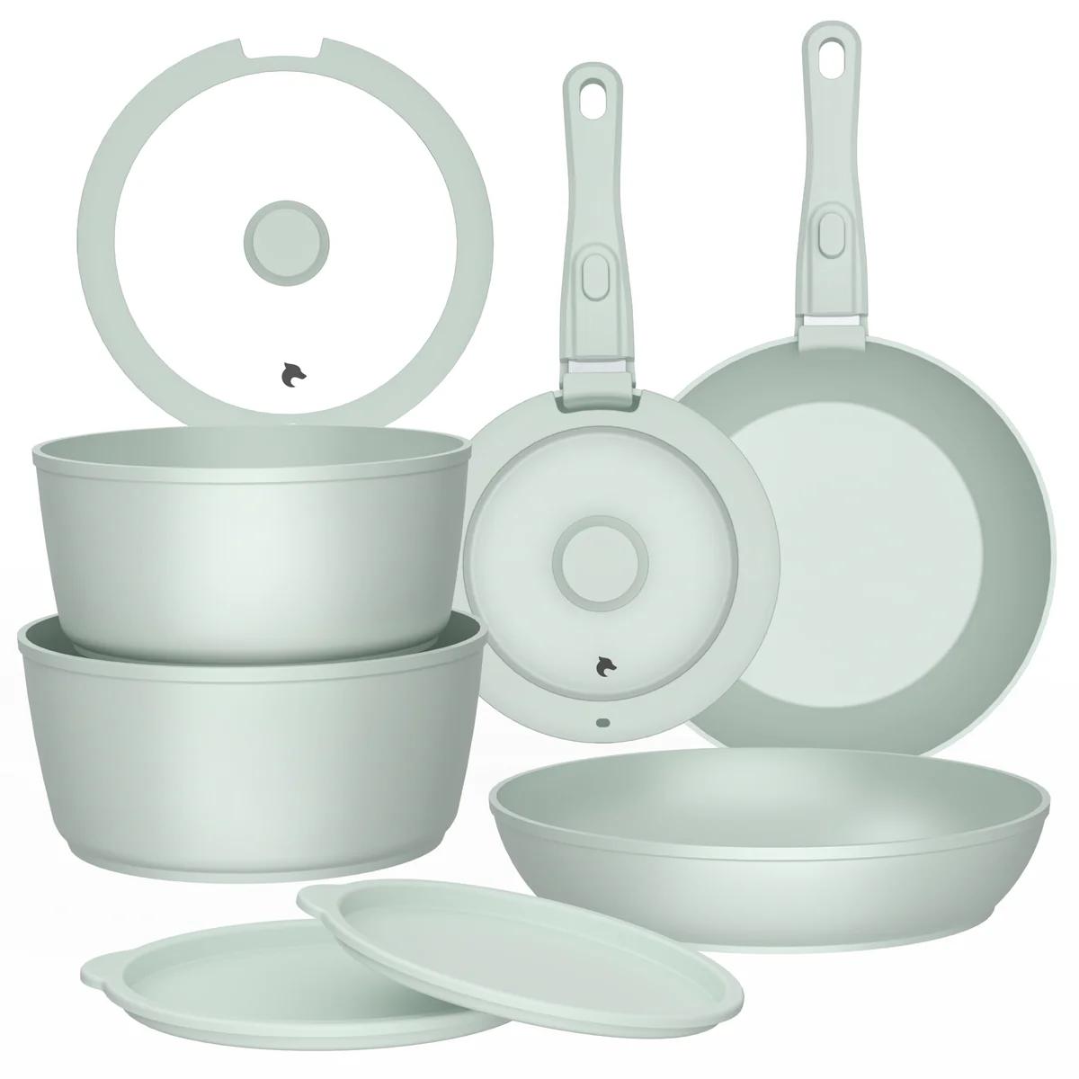 Batería de Cocina 11 Piezas Aluminio Snap-On Mint