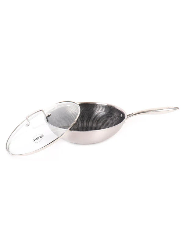 Wok Con Tapa 30 Cm, Honey Comb Wens