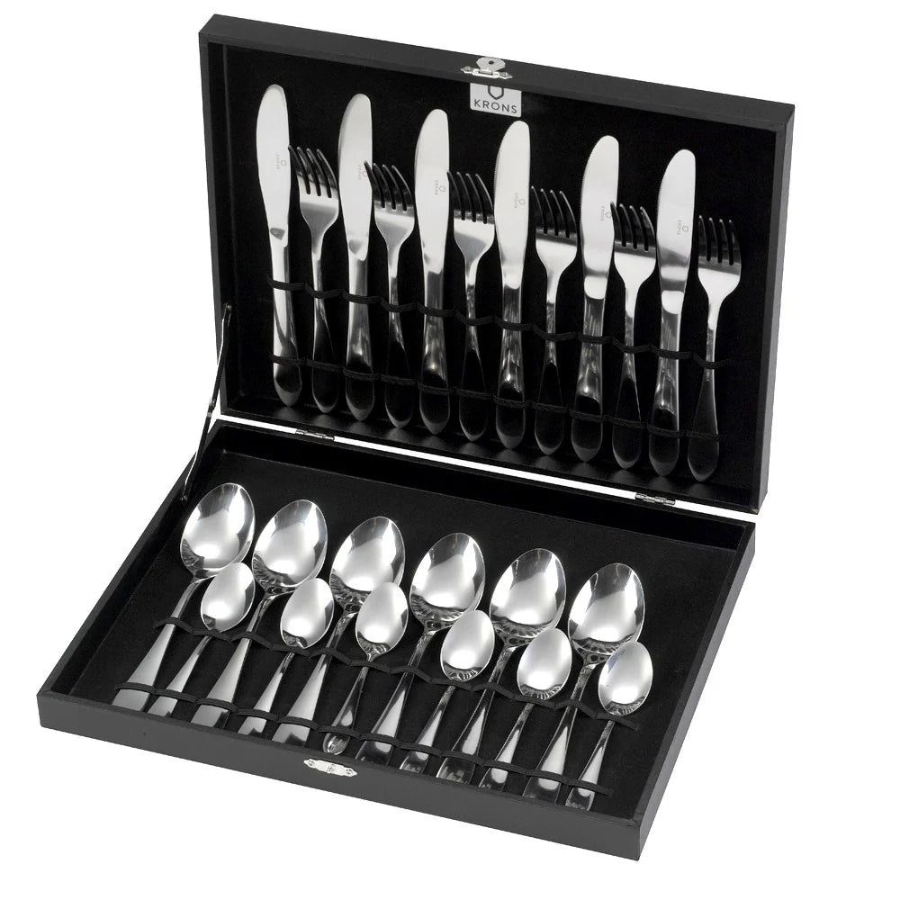 Set Cubiertos Acero Inoxidable con caja 24Pzs Baguette krons