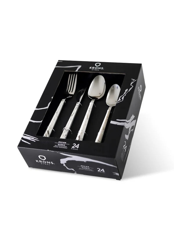 Set Cubiertos 24 Piezas Acero Inoxidable krons
