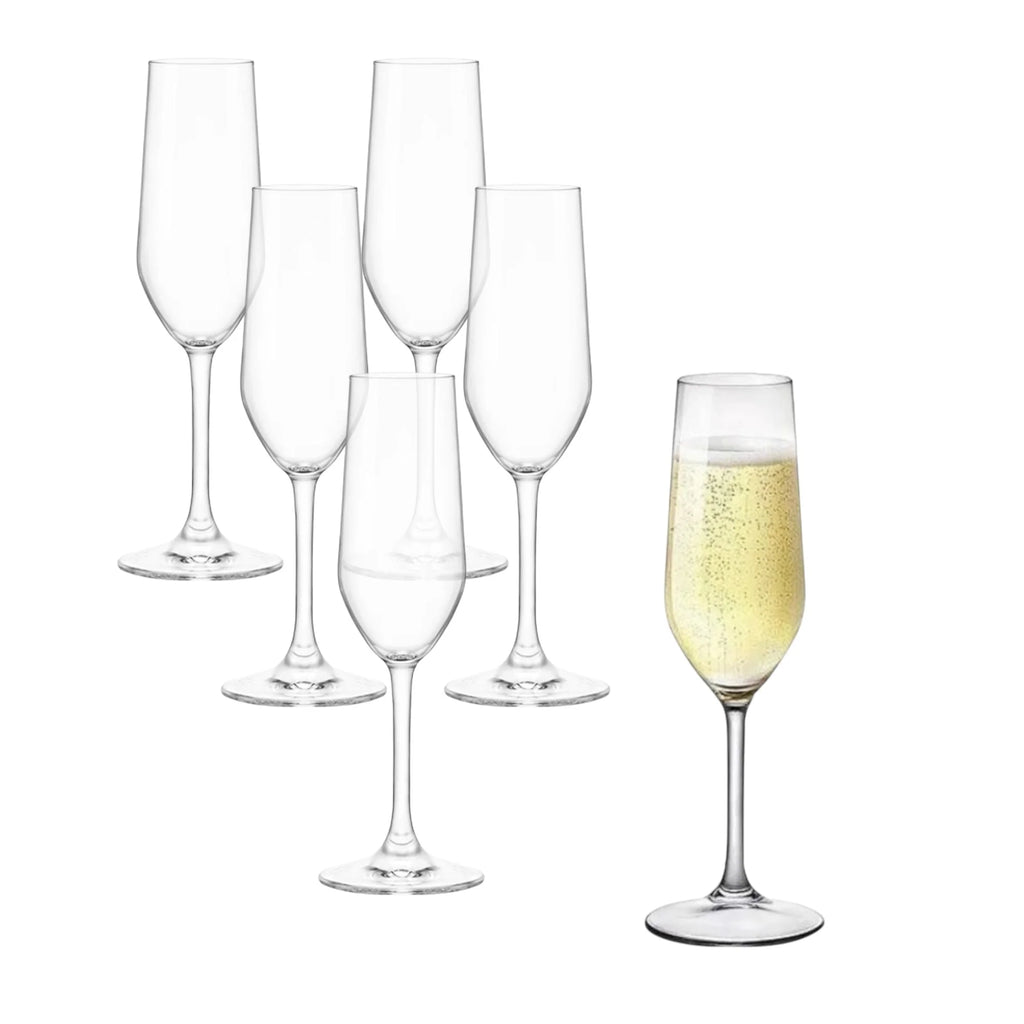 Set De 6 Copas De Champagne Crista Fino 200ml Riserva
