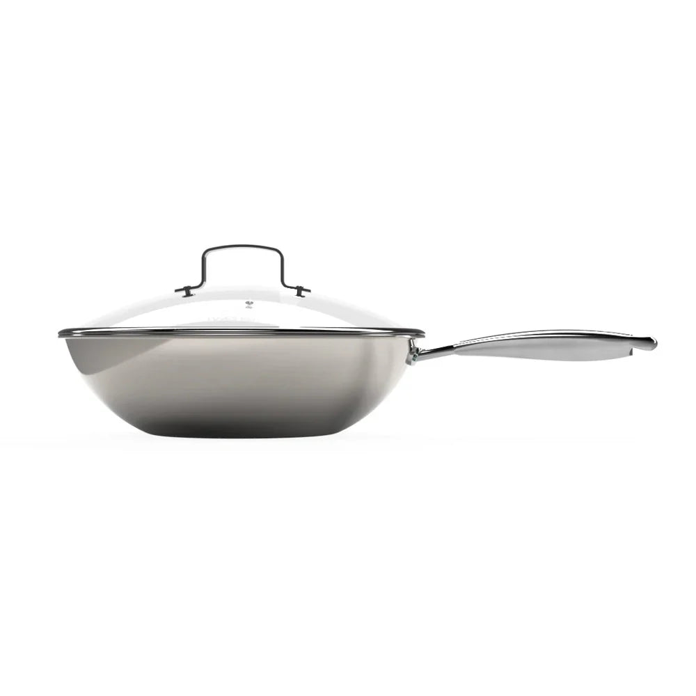 Wok Con Tapa 30 Cm, Honey Comb Wens