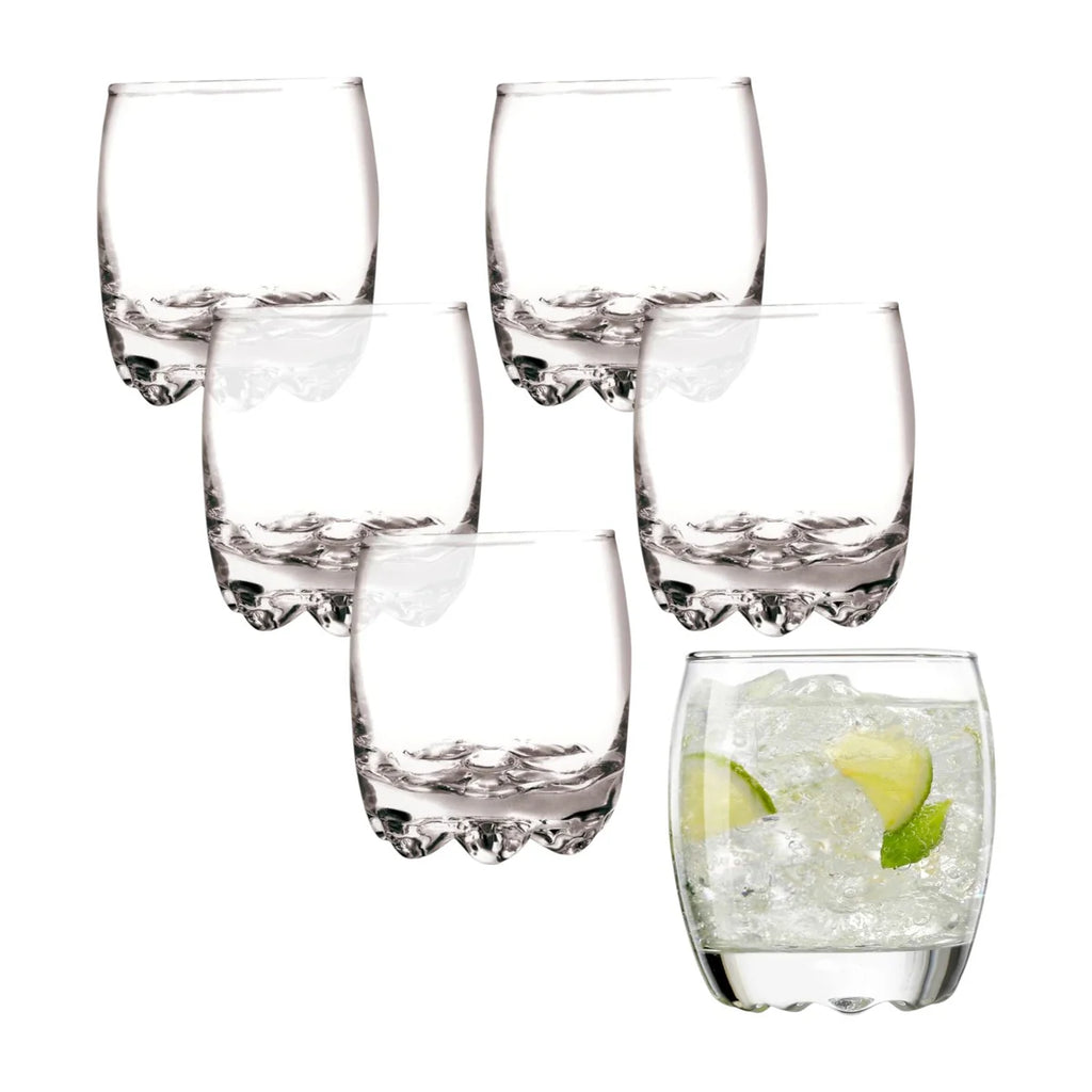 Set De 6 Vasos de Vidrio Bajos 290ml Napoles Allegra