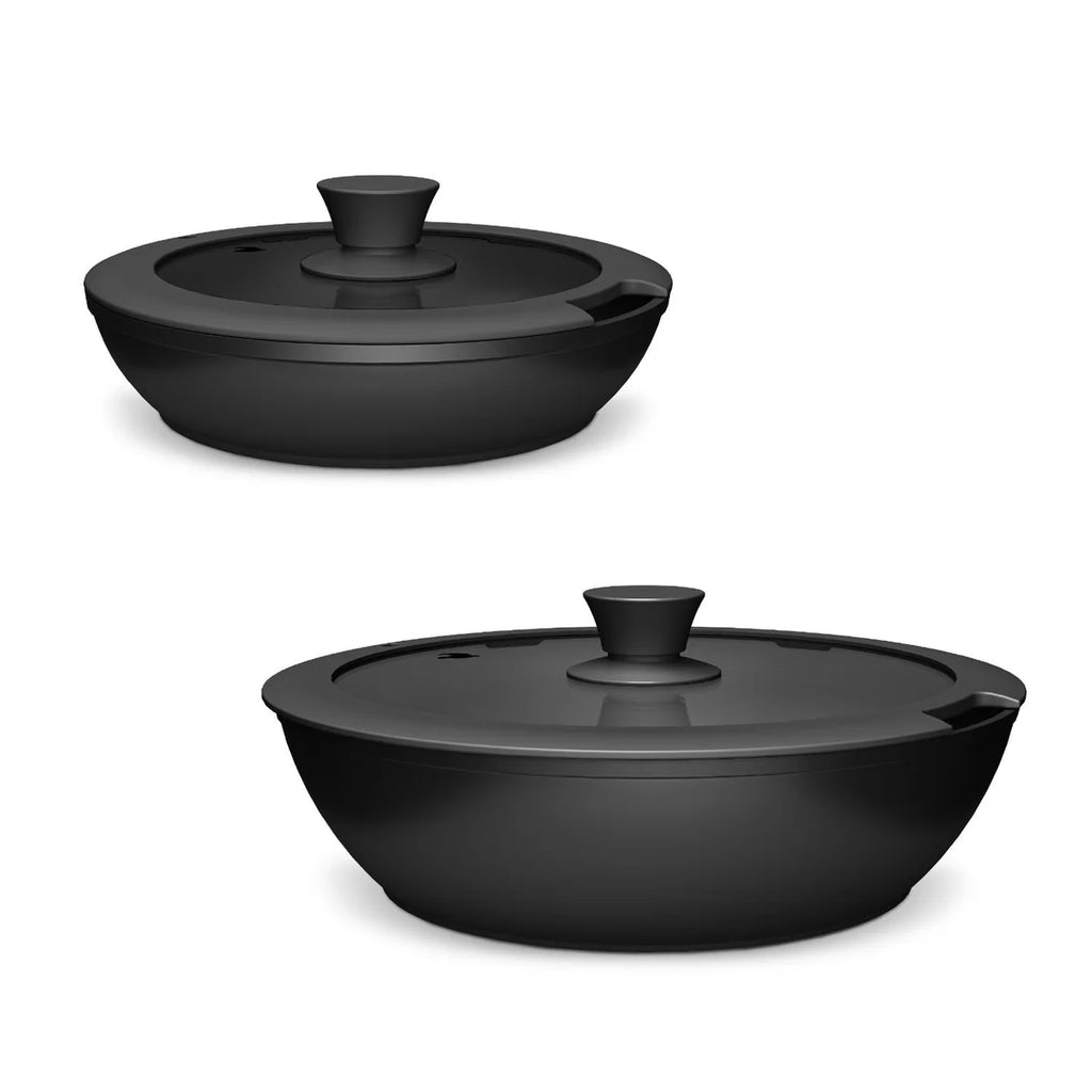 Batería de Cocina 11 Piezas Aluminio Forjado Snap-On Black