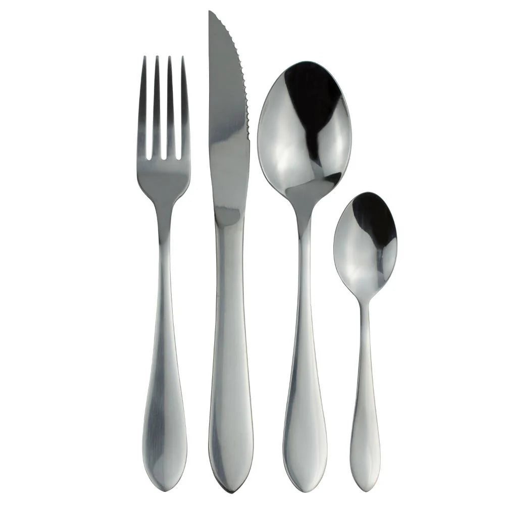 Set Cuchillería Acero Inoxidable 24 Piezas Cuchillo Carne Vancouver Apaisado Krons