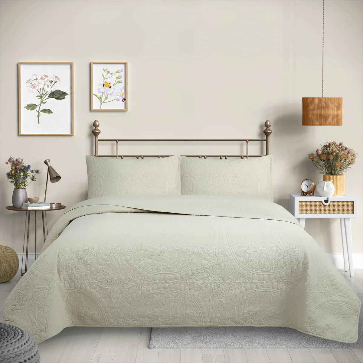 Cubrecama Quilt Reversible 2 Plazas Beige - Wonder Collection Martiné